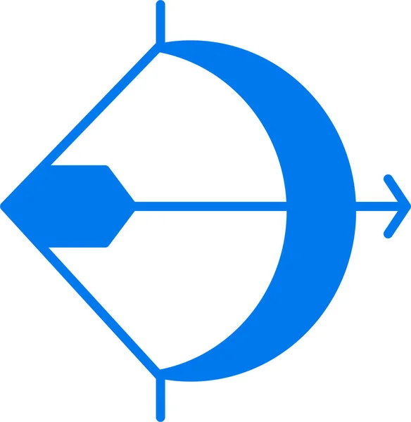 Στόχος Εικονίδιο Βέλος Τοξοβολία Επίπεδη Στυλ — Διανυσματικό Αρχείο
