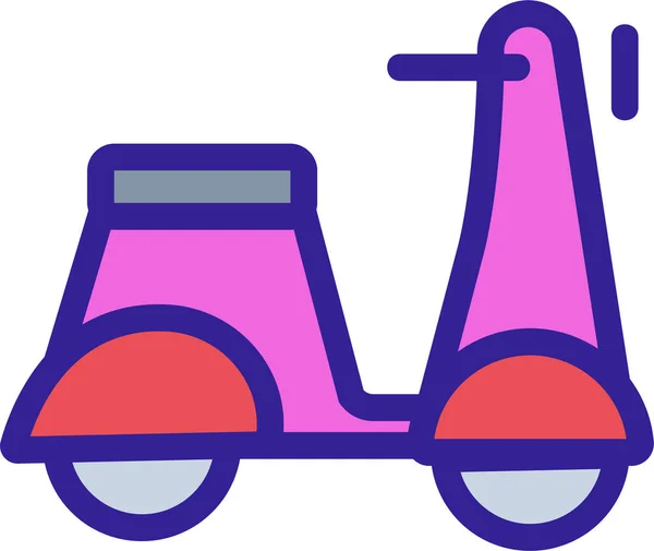 Icono Entrega Contorno Bicicleta Categoría Vehículos Transporte — Vector de stock