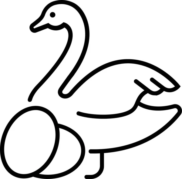 Vogel Enten Symbol — Stockvektor