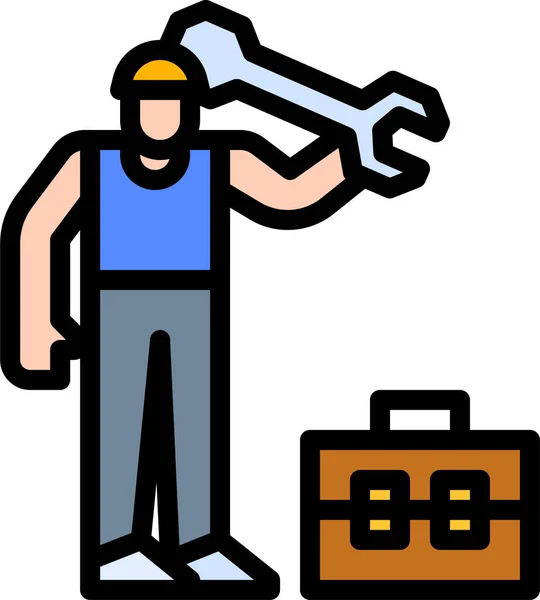 Maletín Construcción Icono Trabajo — Vector de stock