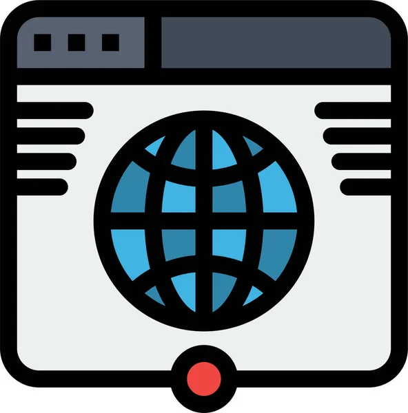 Ikona Globálního Internetového Propojení Kategorii Itinfrastructure — Stockový vektor