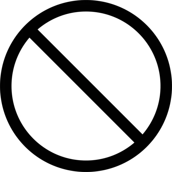 禁止关闭没有轮廓样式的图标 — 图库矢量图片