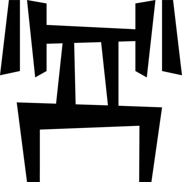 Benchpress Body Building Icoon Handgetekende Stijl — Stockvector