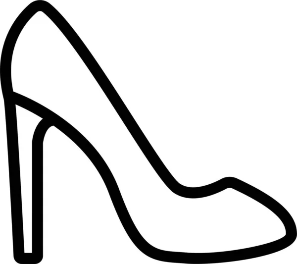 Schoenen Hiel Schoen Pictogram — Stockvector