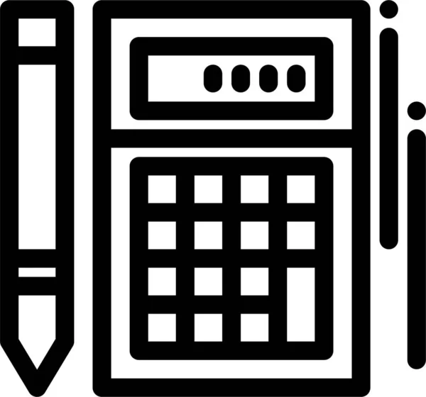 Budget Calc Calcul Icône Dans Catégorie Bankingfinance — Image vectorielle
