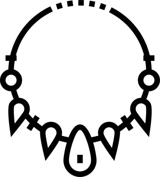 Muschelbaum Halskette Symbol — Stockvektor
