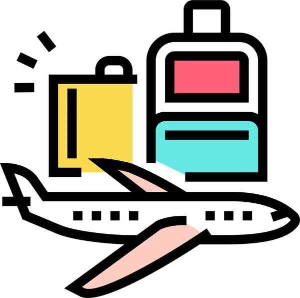 Airplane Audio Luggage Icon — Vector de stock