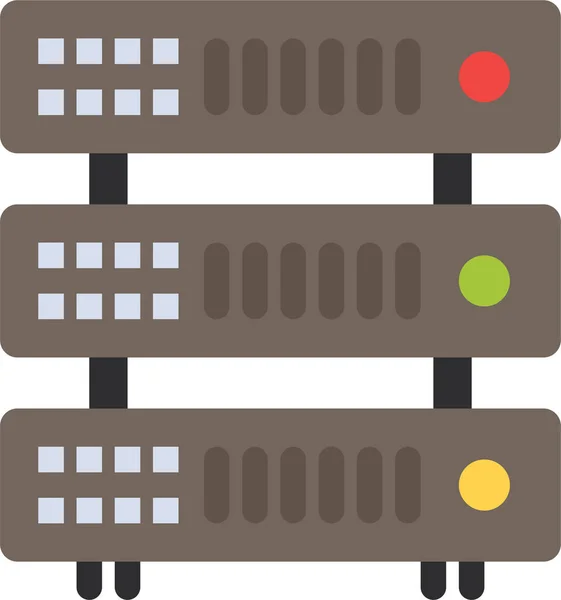 Database Hosting Rack Icon Itinfrastructure Category — Stock Vector