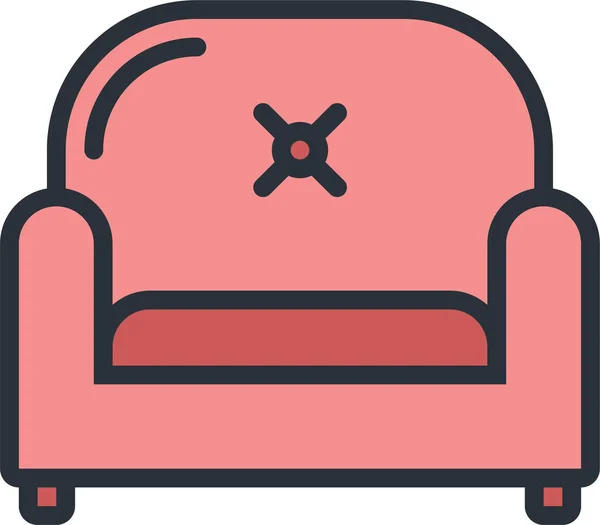 Sillón Muebles Icono Del Hogar Estilo Filledoutline — Vector de stock