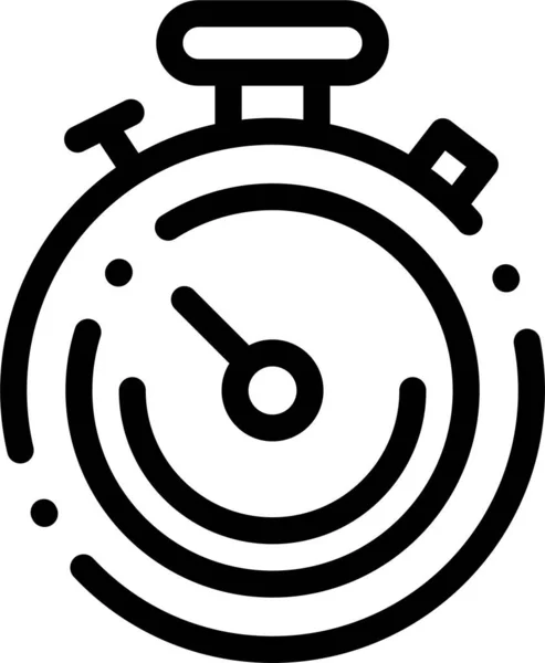 Horloge Sport Chronomètre Icône Dans Style Contour — Image vectorielle
