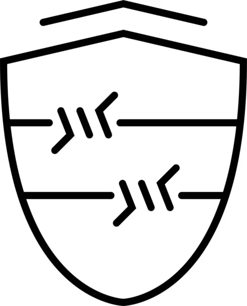 Иконка Охранника Компании Стиле Наброска — стоковый вектор