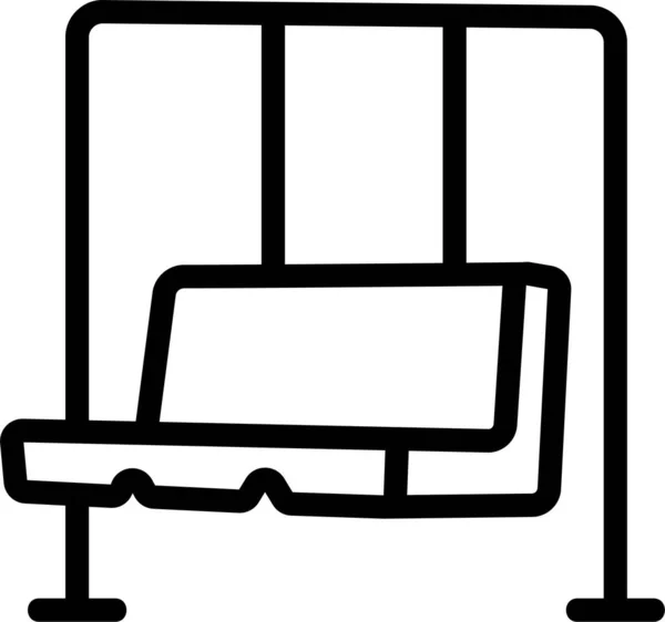 长椅不同形式图标 — 图库矢量图片