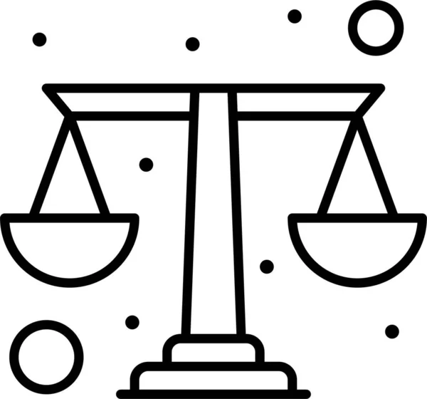 Equilibrio Icono Ley Justicia — Archivo Imágenes Vectoriales