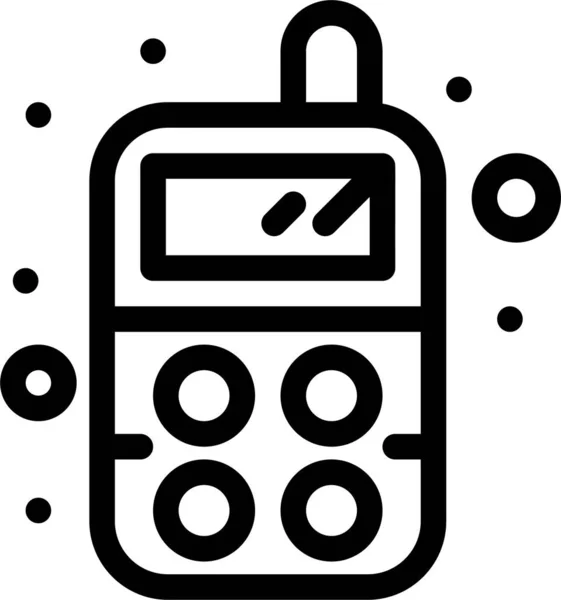 Baby Radio Toy Icon Outline Style — Stockvector