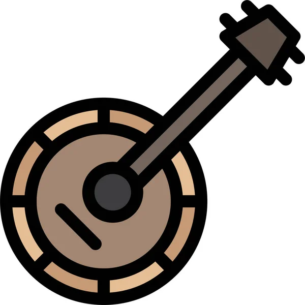 Ikona Audio Banjo Nástroje — Stockový vektor