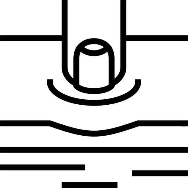 Pitting Edema Patient Icon Outline Style — Stok Vektör