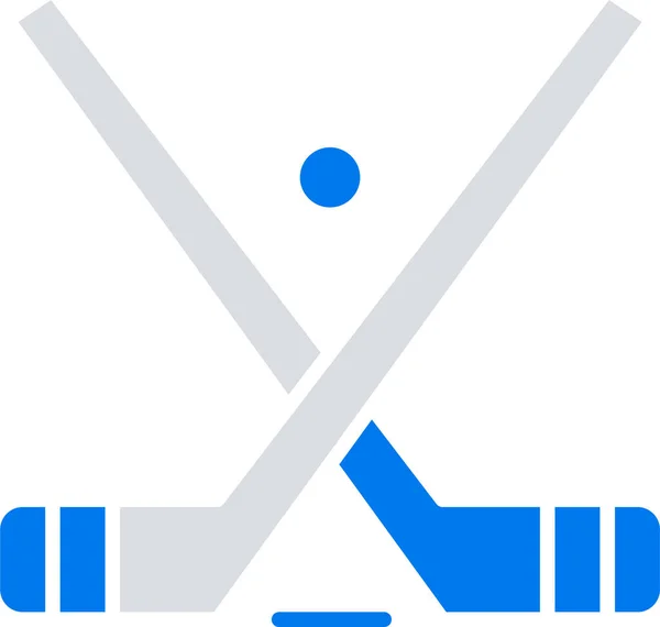 Emblem Hockeyis Ikon Platt Stil — Stock vektor
