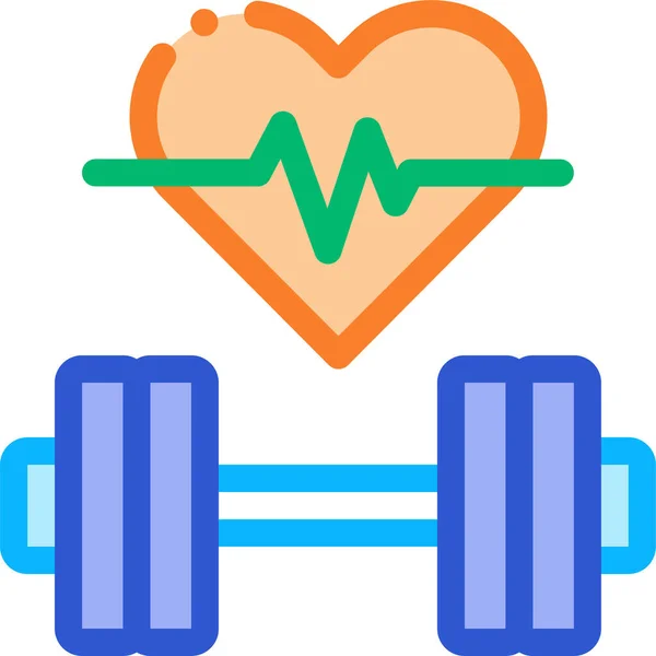 Biohacking Cardio Sport Icon Hospitalshealthcare Category — Διανυσματικό Αρχείο