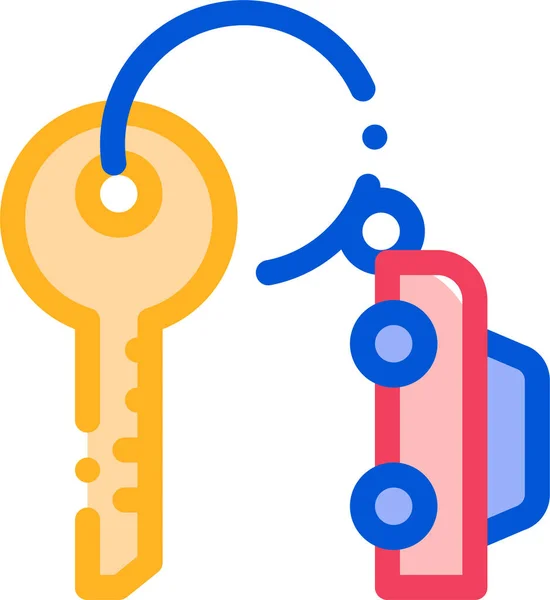 Car Keys Parking Icon Filledoutline Style — Διανυσματικό Αρχείο