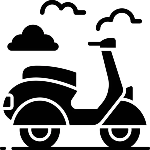 Motorkerékpár Motorkerékpár Közlekedési Ikon — Stock Vector