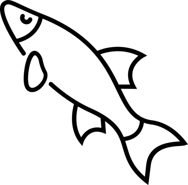 Asp Peces Icono Agua Dulce — Vector de stock