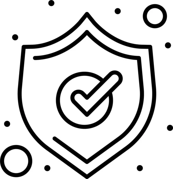 Protección Escudo Seguridad Icono Categoría Computerinternetsecurity — Vector de stock