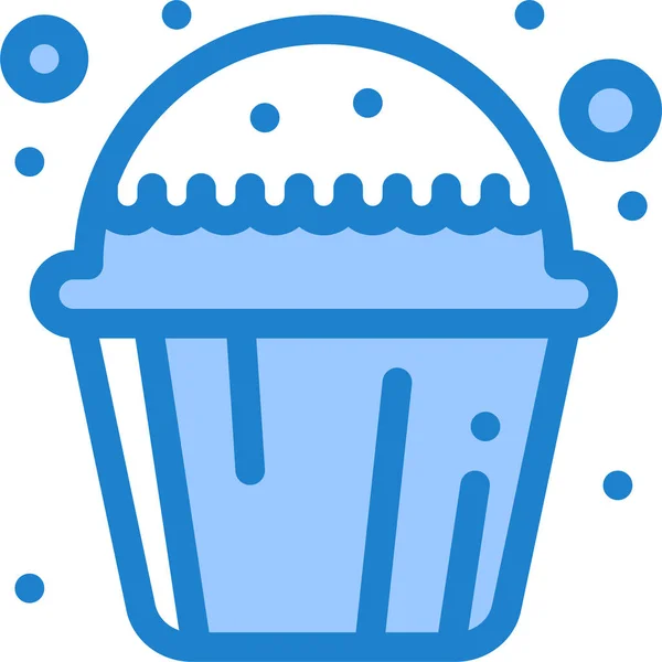 Kuchentasse Muffin Symbol Filedoutline Stil — Stockvektor