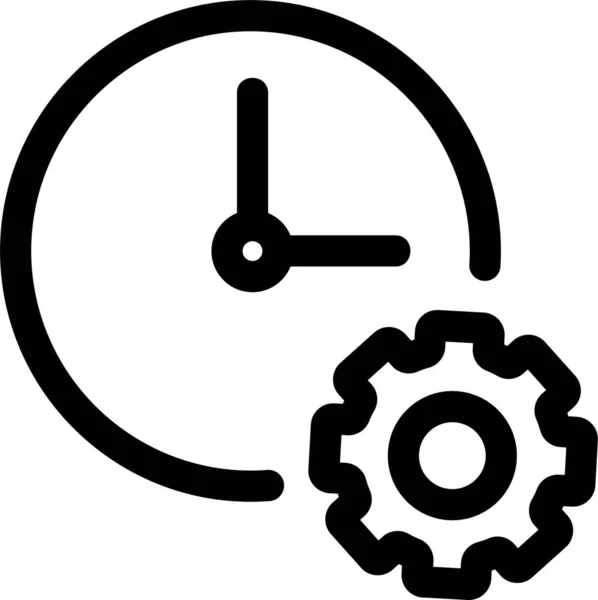 Concepto Contorno Hora Icono — Vector de stock