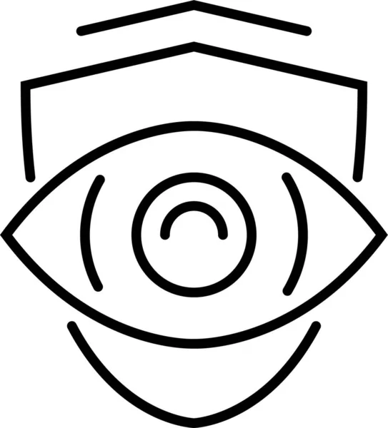 Company Control Eye Icon Outline Style — Stock Vector