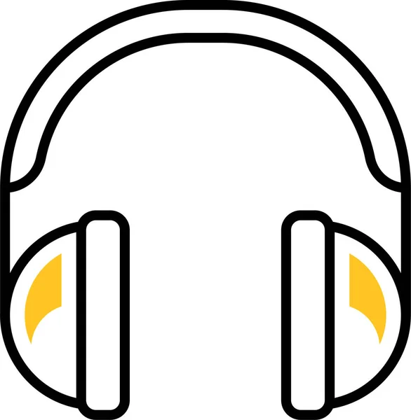 Fülhallgató Headset Blog Ikon — Stock Vector