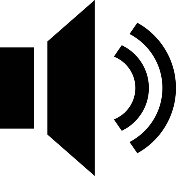 Icono Audio Medio Volumen Estilo Sólido — Archivo Imágenes Vectoriales