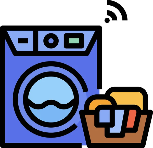 Máquina Lavar Roupa Ícone —  Vetores de Stock