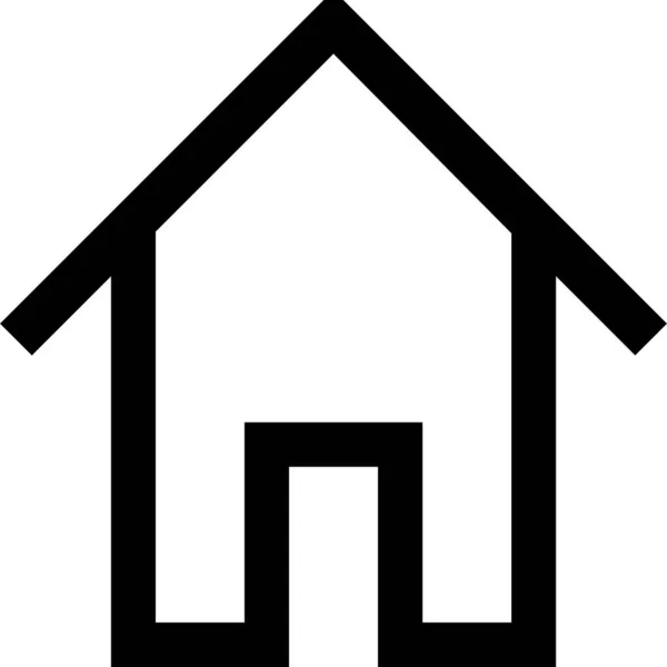 Home House Outline Symbol Outline Stil — Stockvektor