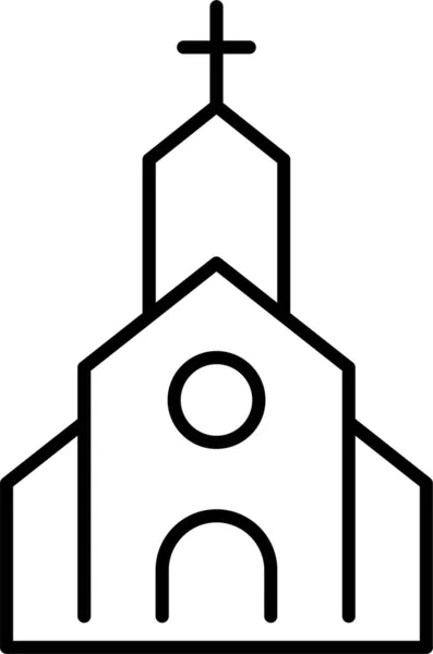 Edificio Capilla Iglesia Icono — Vector de stock