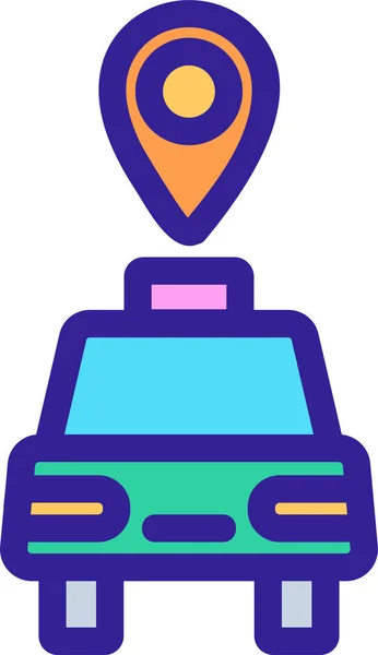 Auto Kontur Online Symbol — Stockvektor