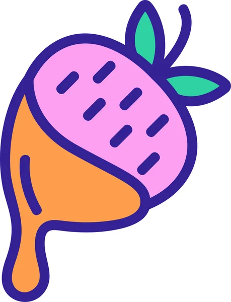 Chocolate Covered Fruit Icon Fooddrinks Category Stock Vector