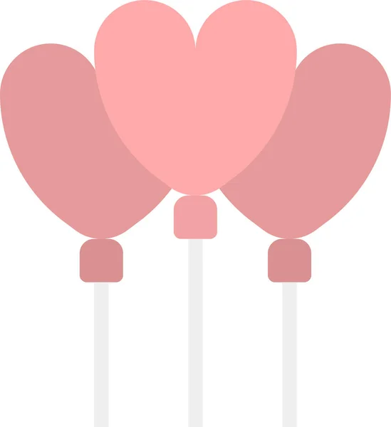 Balloon Wedding Flat Icon Flat Style — Stock Vector