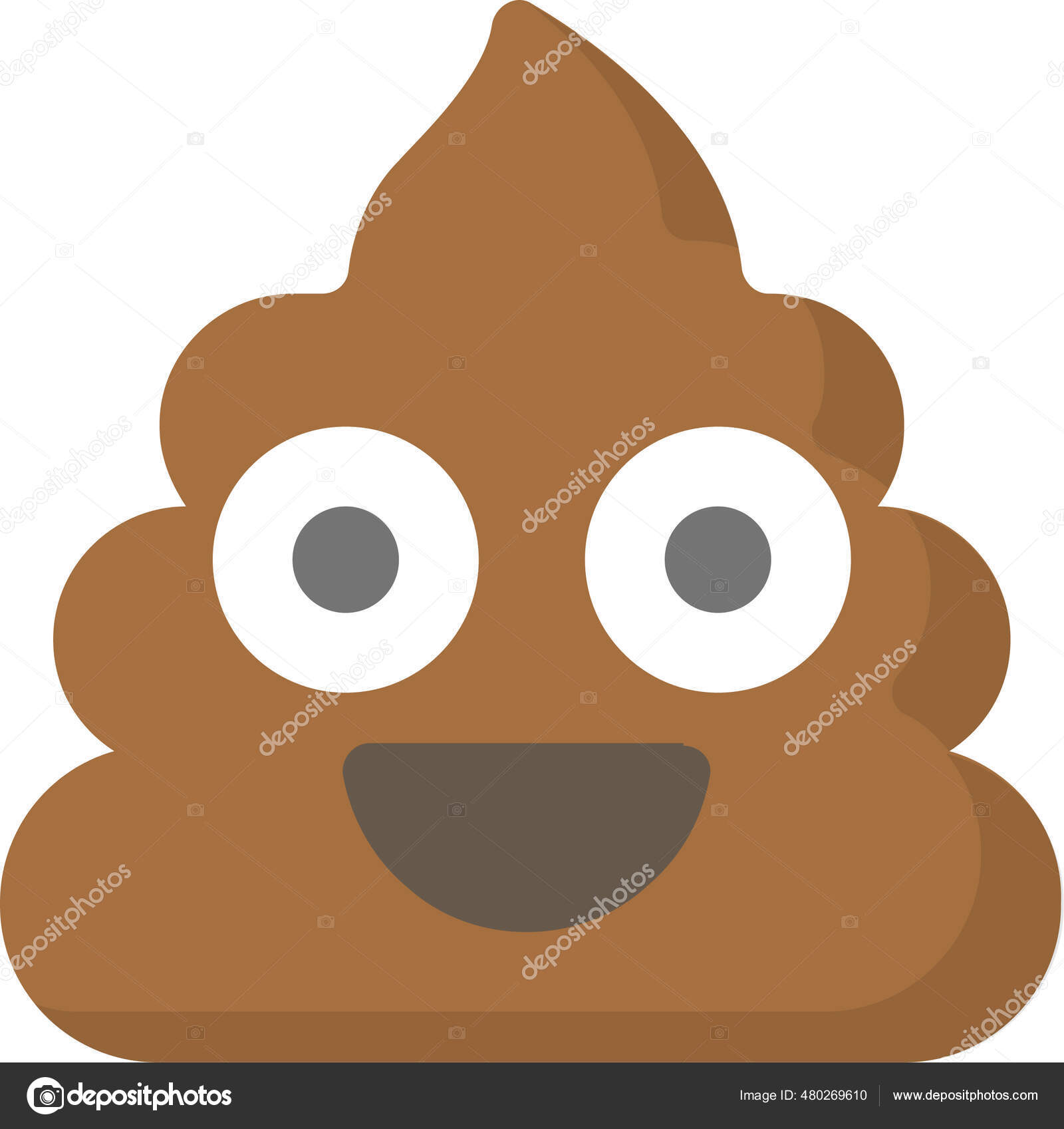 Poop Crap Emoji Icon Flat Style Stock Vector by ©iconfinder 480269610