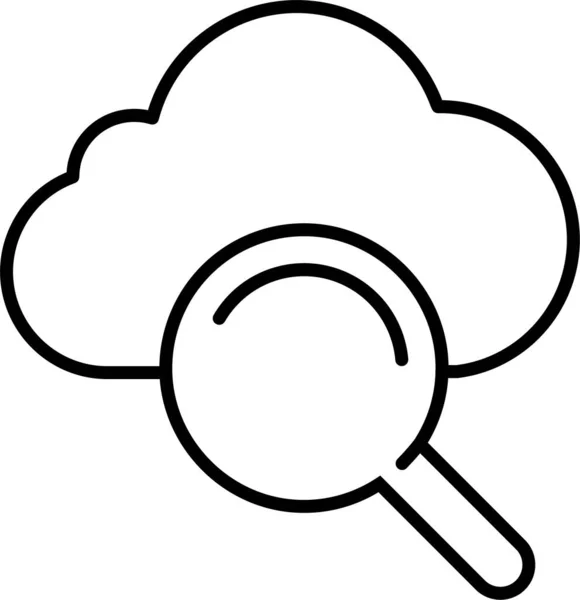 Lupensymbol Für Cloud Computing — Stockvektor