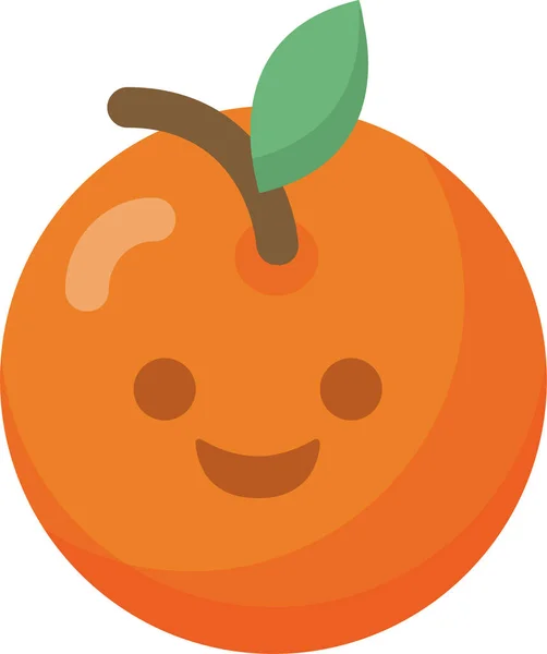 Emoji Icono Cara Comida Estilo Plano — Vector de stock