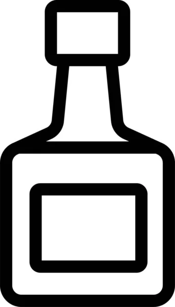 Etichetta Della Bottiglia Icona Misurazione — Vettoriale Stock