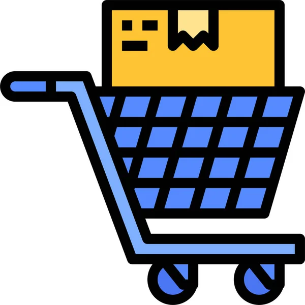 Cart Parcel Shipping Icon — Stock Vector