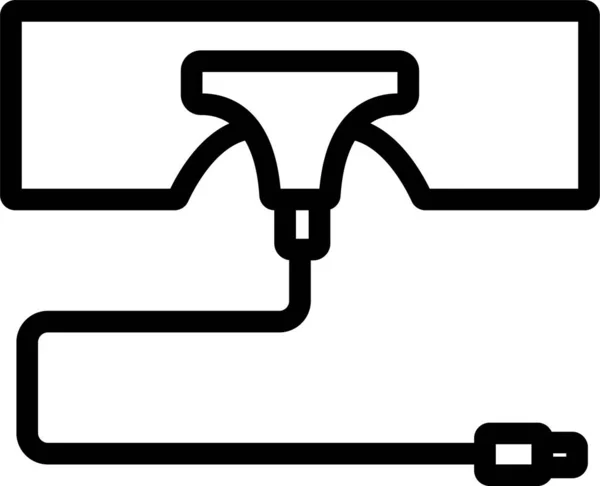 Antenne Aangesloten Apparaat Pictogram — Stockvector