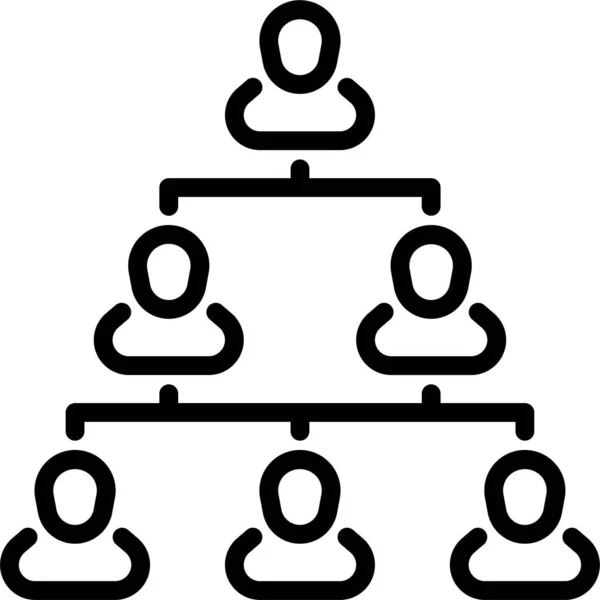 Икона Лидера Бизнес Иерархии — стоковый вектор