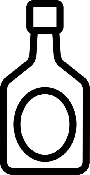 Taslak Biçiminde Alkolik Bar Kokteyl Simgesi — Stok Vektör