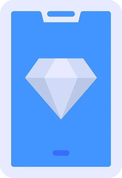Diamond Smartphone Luxury Icon — Stock Vector