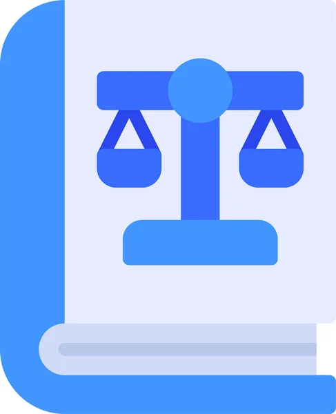 Law Book Justice Icon — Stock Vector