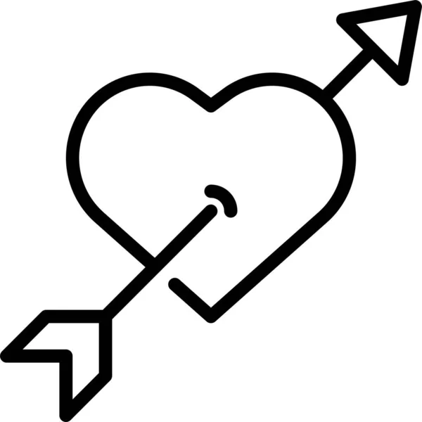 Romance Arrow Heart Icon Loveromance Category — Stockový vektor