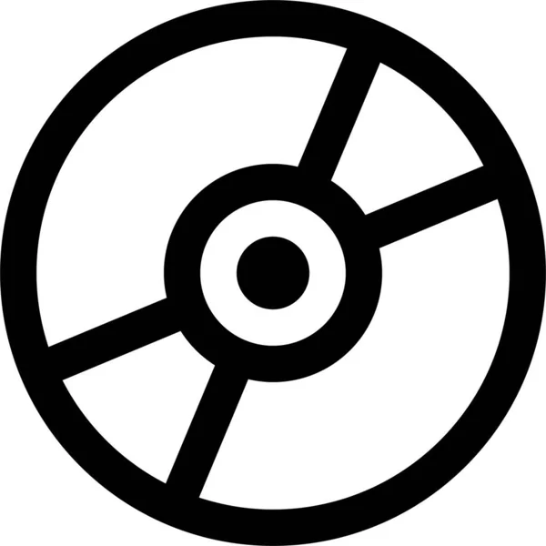 Disk Symbol Umrissstil — Stockvektor