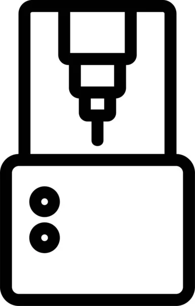 Ikon Elektronik Pengeboran Perangkat - Stok Vektor